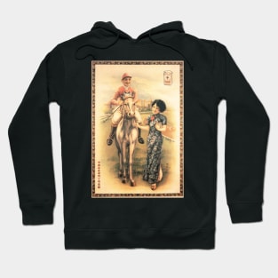 Woman and Jockey Weekend Horse Racing Cigarettes Cigars Tobacco Vintage Advertisement Hoodie